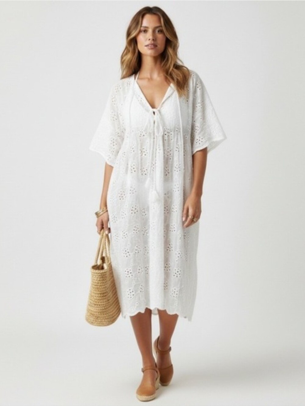 NWT Young Fabulous & Broke Eyelet Cover-Up Dress size Small